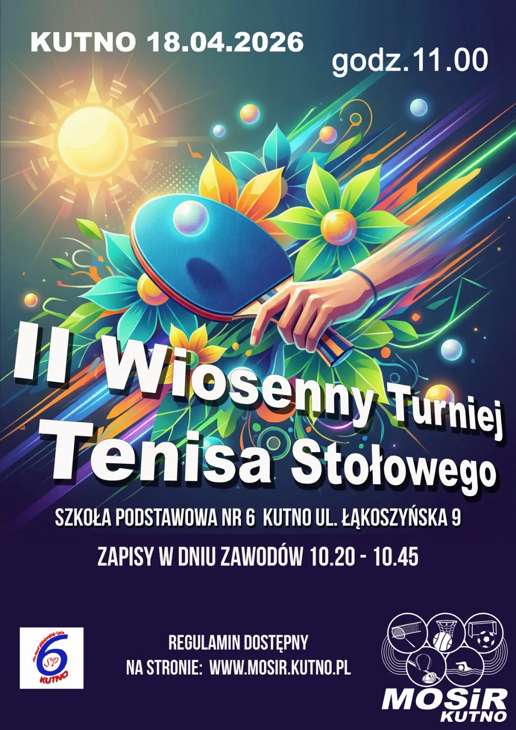 II Wiosenny Turniej Tenisa Stołowego – zapraszamy do uczestnictwa