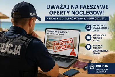 Ostrzeżenie policji przed oszustwami związanymi z noclegami