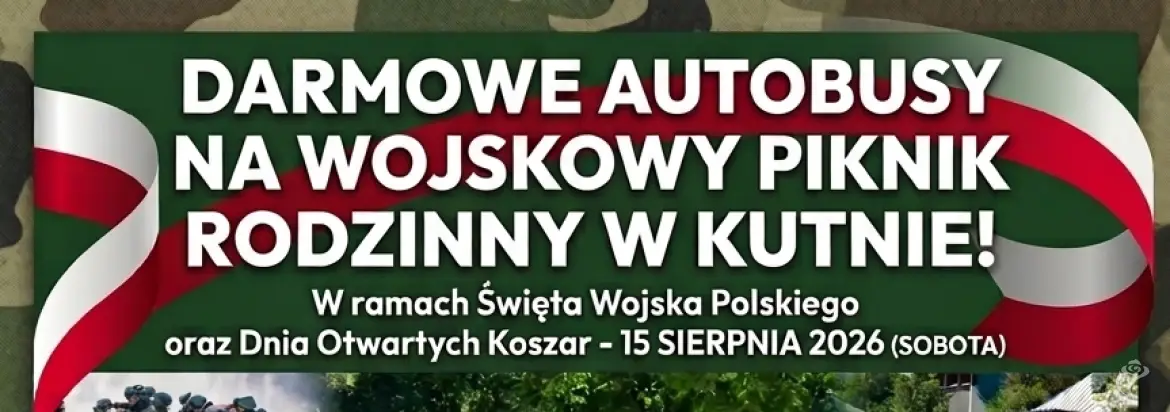 Bezpłatne autobusy na Wojskowy Piknik Rodzinny
