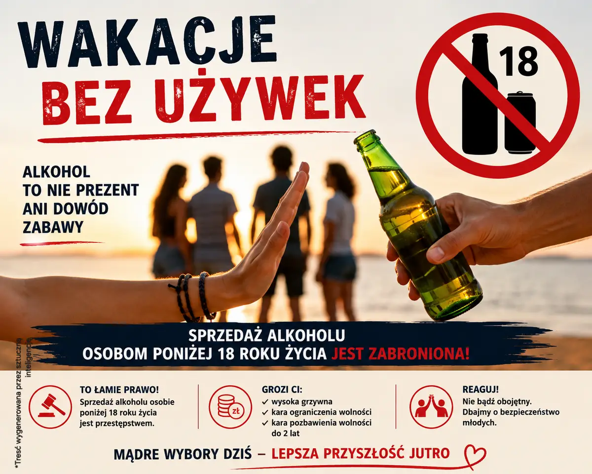 Wakacje bez używek – apel policji