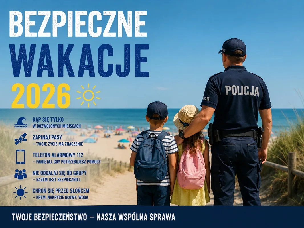 Wakacje 2026 – zasady bezpieczeństwa na letni wypoczynek