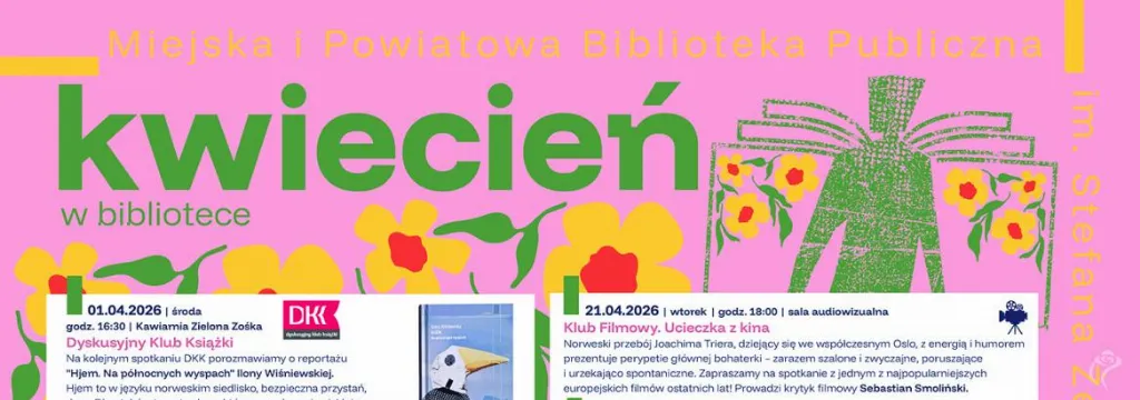Zajęcia w bibliotece w kwietniu 2026