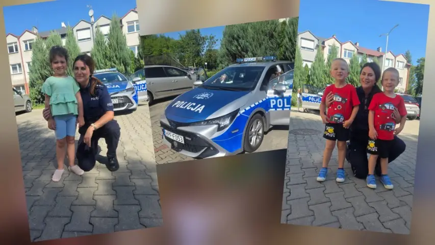 Spotkanie policjantki z przedszkolakami