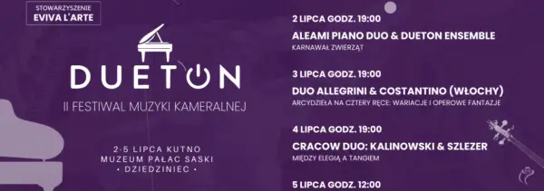 II Festiwal Muzyki Kameralnej DuetON w Muzeum Pałac Saski